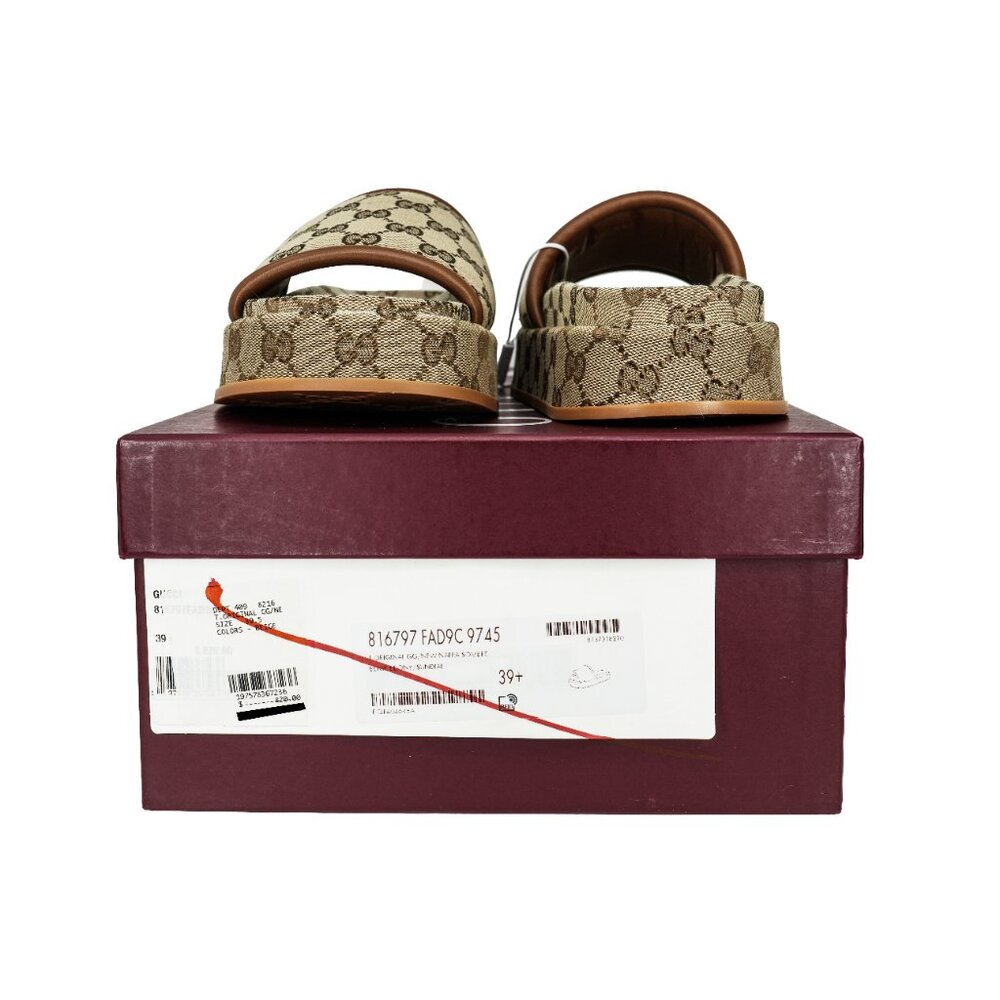 Gucci GG Canvas Platform Slide Sandals - Picture 5 of 11